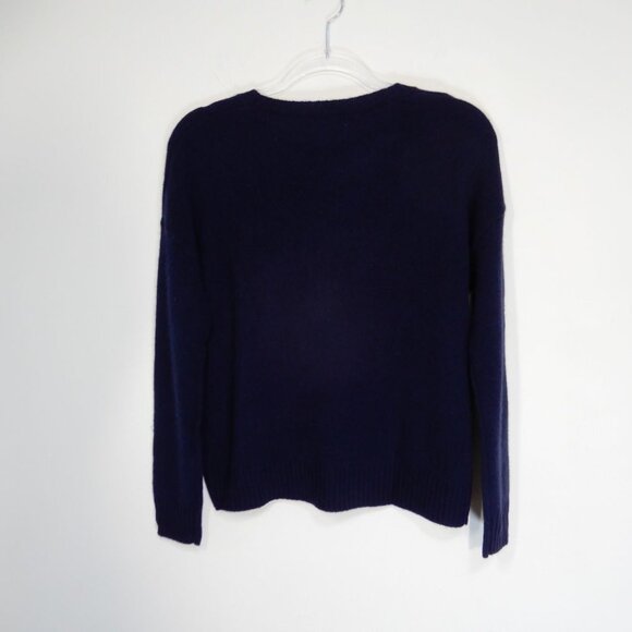 TAHARI Women's Après 100% CASHMERE SWEATER Size XS Navy Blue NEW - Picture 7 of 9